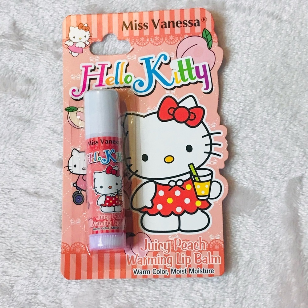 ✨✨5/$10✨✨ Miss Vanessa Hello Kitty Juicy Peach Warming Lip Balm Moist Moisture